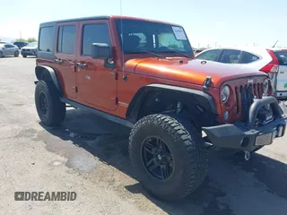 2014 Jeep Wrangler Unlimited Sport with VIN 1C4BJWDG4EL164910, listed as a IAAI auction lot 42496849 with 140,044 mi miles and . Bid and sale history available at DreamBid. Image 1.