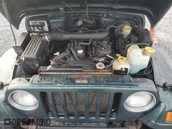 2002 Jeep Wrangler Sport with VIN 1J4FA49SX2P726553, listed as a Copart auction lot 42559245 with 198,584 mi miles and Clean Title. Bid and sale history available at carsss.com. Image 11.