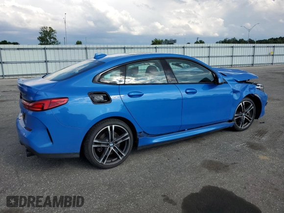 2021 BMW 2 Series 228i with VIN WBA53AK00M7J43699, listed as a Copart auction lot 55928355 with 86,544 mi miles and Salvage title. Bid and sale history available at DreamBid. Image 3.