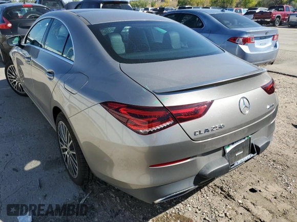 2020 Mercedes-Benz CLA with VIN WDD5J4HB4LN036173, listed as a Copart auction lot 61758672 with 8,642 mi miles. Bid and sale history available at carsss.com. Image 3.