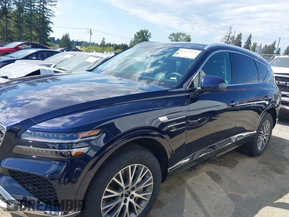 2025 Genesis GV80 Standard with VIN KMUHFESB5SU242028, listed as a IAAI auction lot 42111171 with 7,215 mi miles and . Bid and sale history available at DreamBid. Image 14.