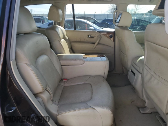 2011 Infiniti QX56 7-passenger with VIN JN8AZ2NE9B9005131, listed as a Copart auction lot 48237015 with 0 mi miles and Non Repairable. Bid and sale history available at carsss.com. Image 11.