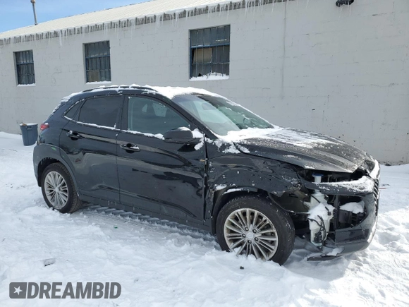 2021 Hyundai Kona SEL Plus with VIN KM8K6CAA8MU626504, listed as a Copart auction lot 87601905 with 127,729 mi miles and Salvage Title. Bid and sale history available at carsss.com. Image 4.