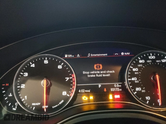2016 Audi A6 2.0T Premium Plus with VIN WAUGFAFC0GN114014, listed as a Copart auction lot 38778553 with 93,112 mi miles. Bid and sale history available at carsss.com. Image 9.