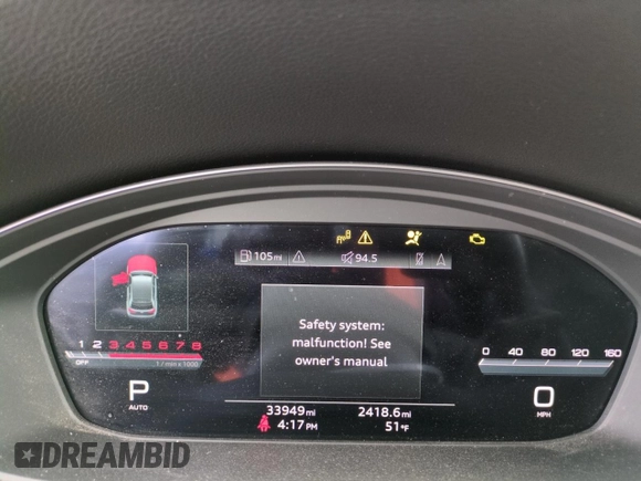 2021 Audi SQ5 Prestige z VIN WA1C4AFY4M2029302, wystawiony jako Copart lot #49457745 z przebiegiem 33 949 mil mil oraz Szkoda całkowita • Salvage title. Historia ofert i sprzedaży dostępna na DreamBid. Obrazek 9.