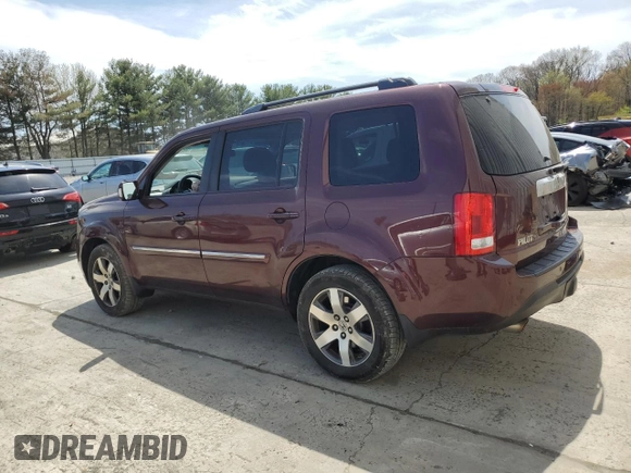 2013 Honda Pilot Touring with VIN 5FNYF4H92DB066200, listed as a Copart auction lot 53280865 with 171,924 mi miles and Salvage Title. Bid and sale history available at DreamBid. Image 2.
