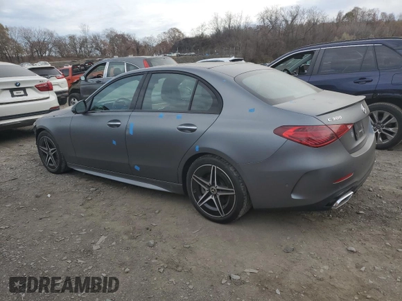 2022 Mercedes-Benz C 300 with VIN W1KAF4HB0NR048123, listed as a Copart auction lot 80442144 with 18,275 mi miles and Salvage Title. Bid and sale history available at DreamBid. Image 2.