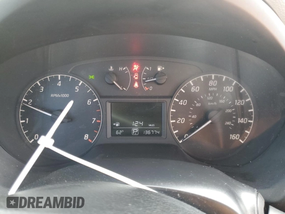 2017 Nissan Sentra SV with VIN 3N1AB7AP4HY255919, listed as a Copart auction lot 49067585 with 136,774 mi miles and Salvage Title. Bid and sale history available at carsss.com. Image 9.