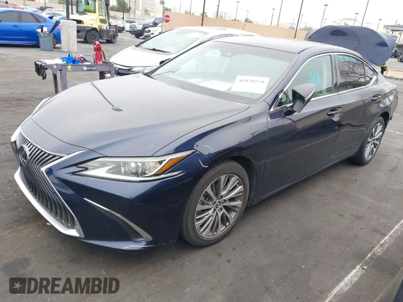 2021 Lexus ES with VIN 58ADZ1B13MU092310, listed as a IAAI auction lot 41878570 with 34,401 mi miles. Bid and sale history available at carsss.com. Image 2.