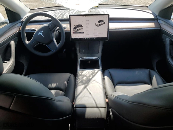 2024 Tesla Model Y with VIN 7SAYGDED3RF202236, listed as a Copart auction lot 50193345 with 2,257 mi miles and Salvage Title. Bid and sale history available at carsss.com. Image 8.