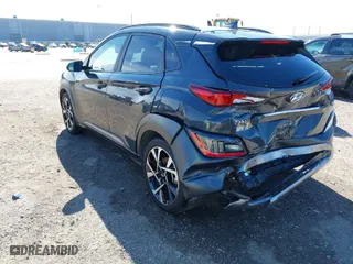 2023 Hyundai Kona Limited with VIN KM8K5CA38PU050101, listed as a IAAI auction lot 41270266 with 6,461 mi miles. Bid and sale history available at carsss.com. Image 3.