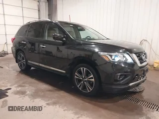 2017 Nissan Pathfinder Platinum with VIN 5N1DR2MM8HC612467, listed as a IAAI auction lot 41988016 with 104,947 mi miles and . Bid and sale history available at DreamBid. Image 1.