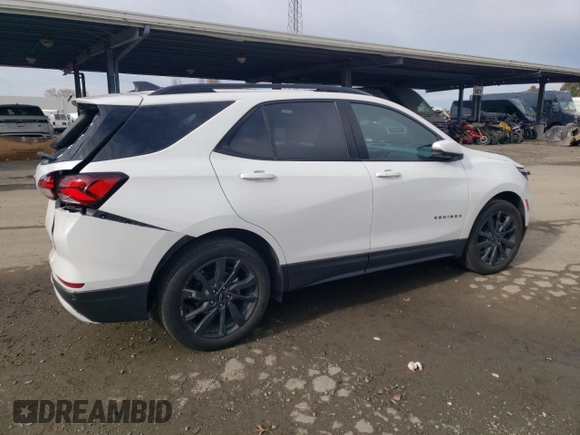 2023 Chevrolet Equinox RS with VIN 3GNAXMEGXPS157493, listed as a Copart auction lot 44972835 with 22,223 mi miles and Salvage Title. Bid and sale history available at carsss.com. Image 3.
