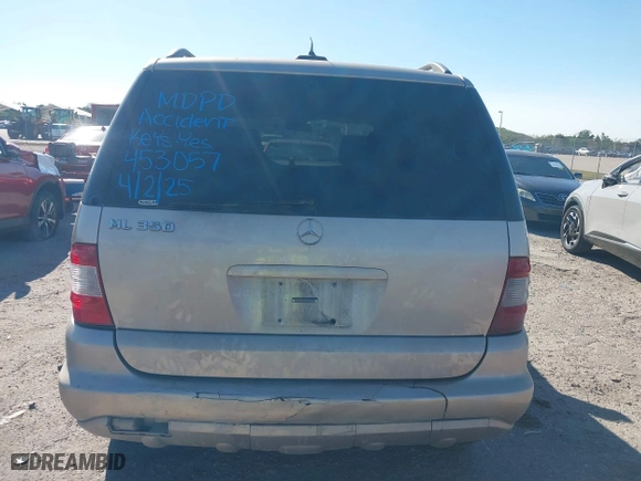 2003 Mercedes-Benz M-Class 3.7L with VIN 4JGAB57E23A453057, listed as a IAAI auction lot 41704721 with 190,649 mi miles. Bid and sale history available at carsss.com. Image 16.