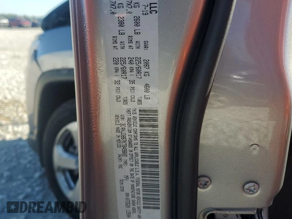 2019 Jeep Compass Latitude with VIN 3C4NJDBB7KT849802, listed as a Copart auction lot 73224754 with 46,263 mi miles and Salvage Title. Bid and sale history available at DreamBid. Image 15.