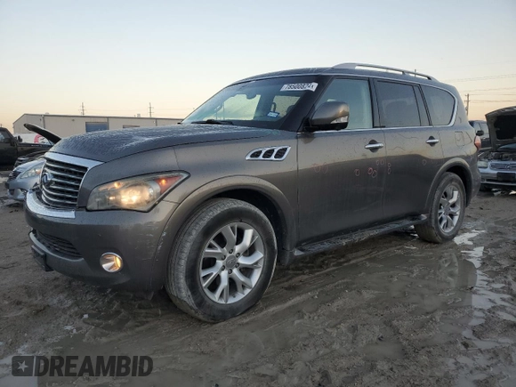 2013 Infiniti QX56 with VIN JN8AZ2NE5D9042275, listed as a Copart auction lot 78500824 with 210,346 mi miles and Salvage Title. Bid and sale history available at carsss.com. Image 1.