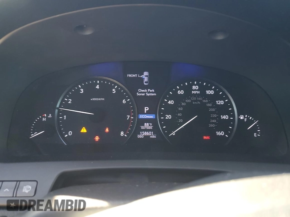 2015 Lexus LS 460 with VIN JTHBL5EFXF5133806, listed as a Copart auction lot 81493074 with 158,601 mi miles and Salvage title. Bid and sale history available at DreamBid. Image 9.