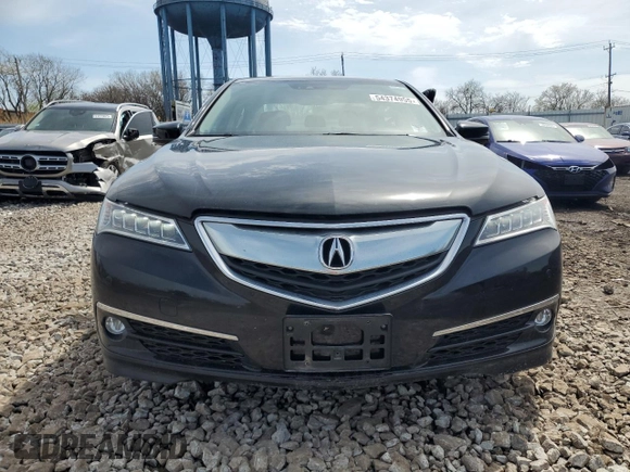 2015 Acura TLX Advance with VIN 19UUB2F70FA013265, listed as a Copart auction lot 54374955 with 162,398 mi miles and Salvage title. Bid and sale history available at DreamBid. Image 5.