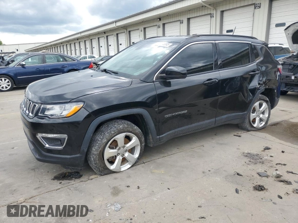 2019 Jeep Compass Latitude z VIN 3C4NJDBB9KT776299, wystawiony jako Copart lot #55174995 z przebiegiem 84 482 mil mil oraz Czysty tytuł • Clean title. Historia ofert i sprzedaży dostępna na DreamBid. Obrazek 1.