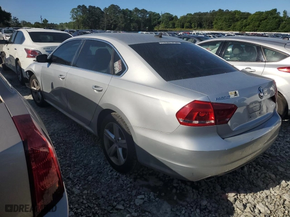 2013 Volkswagen Passat SE w/Sunroof with VIN 1VWBH7A34DC133607, listed as a Copart auction lot 52861835 with 122,981 mi miles and Clean Title. Bid and sale history available at carsss.com. Image 2.