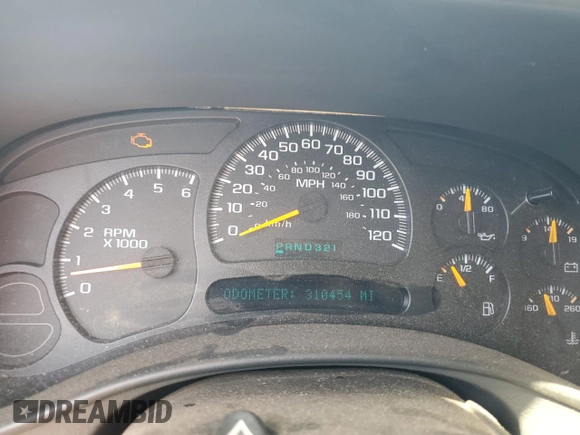 2005 GMC Yukon SLE z VIN 1GKEC13T75J179930, wystawiony jako Copart lot #57259205 z przebiegiem 310 454 mil mil oraz Szkoda całkowita • Salvage title. Historia ofert i sprzedaży dostępna na DreamBid. Obrazek 9.