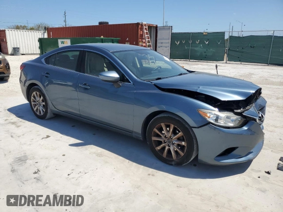 2016 Mazda 6 i Sport with VIN JM1GJ1U55G1422728, listed as a Copart auction lot 53511425 with 95,444 mi miles and Salvage Title. Bid and sale history available at DreamBid. Image 4.
