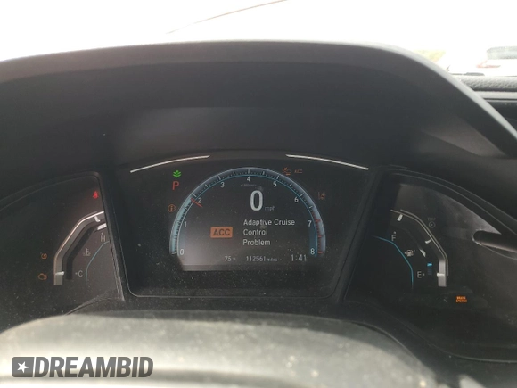 2019 Honda Civic Sedan LX with VIN 19XFC2F69KE026826, listed as a Copart auction lot 46925745 with 112,561 mi miles and Salvage Title. Bid and sale history available at carsss.com. Image 9.