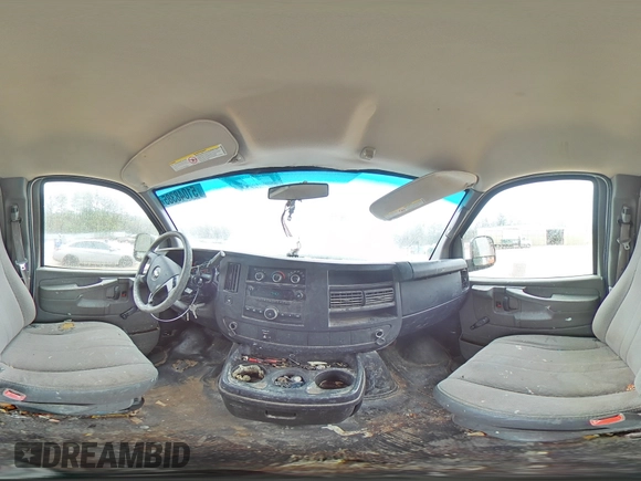 2010 Chevrolet Express Cargo with VIN 1GCZGFBG7A1138291, listed as a Copart auction lot 51048385 with 217,024 mi miles and Salvage title. Bid and sale history available at DreamBid. Image 13.