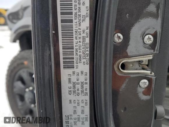 2018 Ram 2500 Big Horn with VIN 3C6UR5DJ9JG378989, listed as a Copart auction lot 44041655 with 129,144 mi miles and Salvage Title. Bid and sale history available at carsss.com. Image 14.