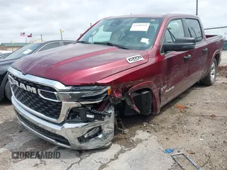 2025 Ram 1500 Big Horn with VIN 1C6SRFFP0SN583236, listed as a IAAI auction lot 42109324 with 18,621 mi miles. Bid and sale history available at carsss.com. Image 2.