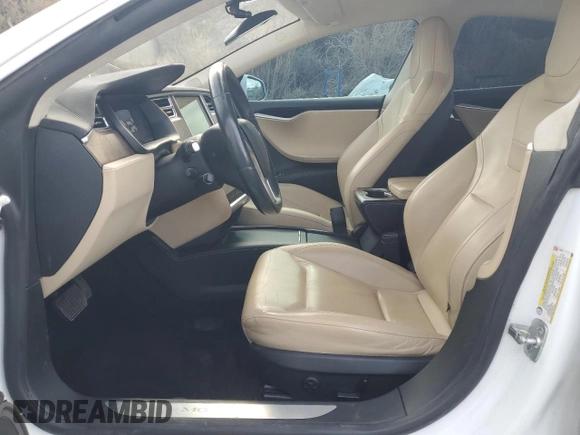 2016 Tesla Model S 90D with VIN 5YJSA1E27GF142380, listed as a Copart auction lot 50661905 with 104,865 mi miles and Salvage Title. Bid and sale history available at DreamBid. Image 7.