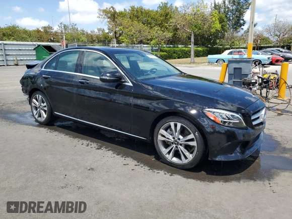 2019 Mercedes-Benz C 300 with VIN WDDWF8DB2KR482025, listed as a Copart auction lot 53960605 with 23,292 mi miles and Salvage Title. Bid and sale history available at DreamBid. Image 4.