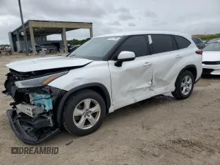 2022 Toyota Highlander L z VIN 5TDCZRAH0NS120106, wystawiony jako Copart lot #59477505 z przebiegiem 42 971 mil mil oraz Szkoda całkowita • Salvage title. Historia ofert i sprzedaży dostępna na DreamBid. Obrazek 1.