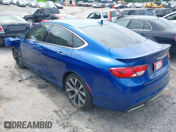 2015 Chrysler 200 C with VIN 1C3CCCCG9FN520292, listed as a IAAI auction lot 38802898 with 188,083 mi miles. Bid and sale history available at carsss.com. Image 3.
