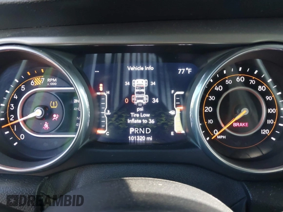 2018 Jeep Wrangler Sport with VIN 1C4GJXANXJW302523, listed as a IAAI auction lot 42527455 with 101,320 mi miles and . Bid and sale history available at DreamBid. Image 7.