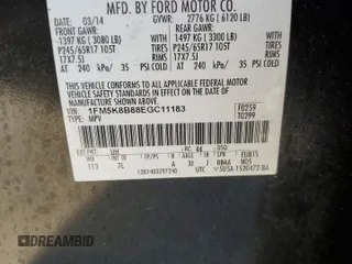 2014 Ford Explorer with VIN 1FM5K8B88EGC11183, listed as a Copart auction lot 78535534 with 214,798 mi miles and Salvage Title. Bid and sale history available at carsss.com. Image 15.