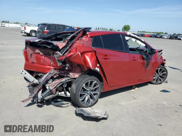 2017 Toyota Prius Two with VIN JTDKBRFUXH3054014, listed as a Copart auction lot 54104105 with 0 mi miles and Salvage Title. Bid and sale history available at carsss.com. Image 3.