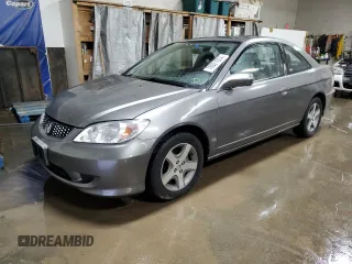2005 Honda Civic Cpe EX with VIN 1HGEM21995L029717, listed as a Copart auction lot 78821004 with 157,857 mi miles and Salvage Title. Bid and sale history available at carsss.com. Image 1.