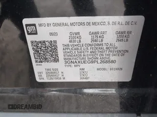 2023 Chevrolet Equinox LT with VIN 3GNAXUEG9PL268580, listed as a IAAI auction lot 42062217 with 30,306 mi miles and . Bid and sale history available at DreamBid. Image 9.