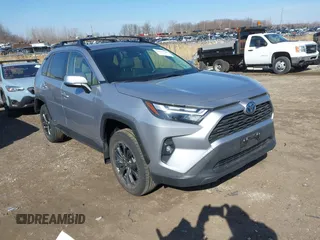 2024 Toyota RAV4 Hybrid XLE Premium with VIN JTMB6RFV8RD134274, listed as a IAAI auction lot 41846740 with 12,648 mi miles. Bid and sale history available at carsss.com. Image 1.