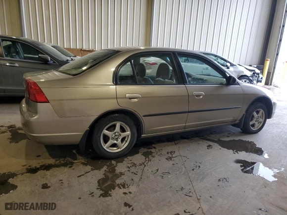 2003 Honda Civic DX with VIN 2HGES16483H927393, listed as a Copart auction lot 79415054 with 218,297 mi miles and Salvage Title. Bid and sale history available at carsss.com. Image 3.