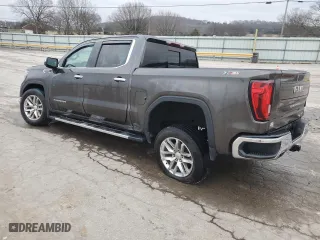 2019 GMC Sierra 1500 SLT with VIN 1GTU9DED2KZ322373, listed as a Copart auction lot 45382825 with 74,890 mi miles and Salvage Title. Bid and sale history available at carsss.com. Image 2.