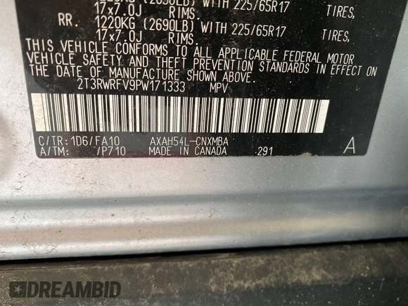 2023 Toyota RAV4 Hybrid XLE с VIN 2T3RWRFV9PW171333, выставлен на аукционе IAAI как лот 42774150 с пробегом 81 502 миль миль и . История ставок и продаж доступна на DreamBid. Изображение 7.