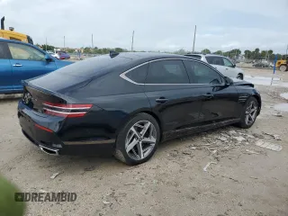 2024 Genesis G80 2.5T with VIN KMTGA4SC6RU227422, listed as a Copart auction lot 74875034 with 14,575 mi miles and Salvage Title. Bid and sale history available at DreamBid. Image 3.