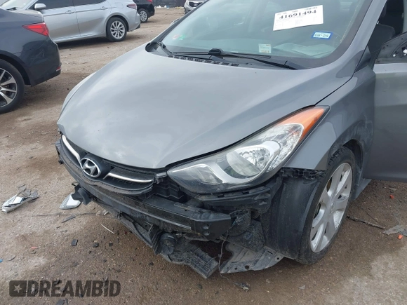 2013 Hyundai Elantra Limited with VIN 5NPDH4AEXDH451649, listed as a IAAI auction lot 41691494 with 124,827 mi miles and . Bid and sale history available at DreamBid. Image 6.