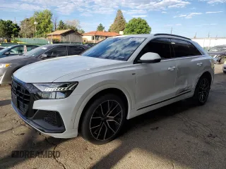 2021 Audi Q8 Prestige z VIN WA1FVAF19MD028910, wystawiony jako Copart lot #64091925 z przebiegiem 54 787 mil mil oraz Szkoda całkowita • Salvage title. Historia ofert i sprzedaży dostępna na DreamBid. Obrazek 1.