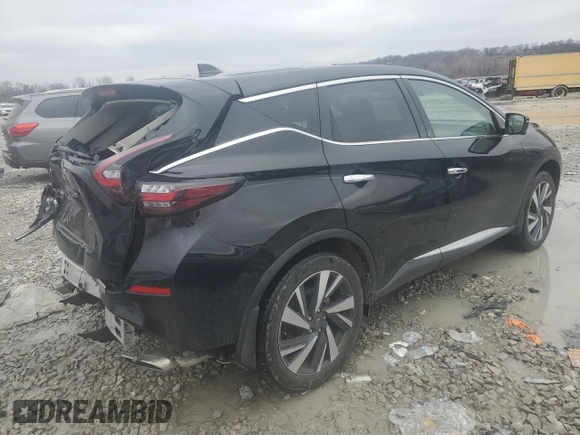 2023 Nissan Murano SL with VIN 5N1AZ2CJ7PC106699, listed as a Copart auction lot 44444885 with 28,186 mi miles and Salvage Title. Bid and sale history available at DreamBid. Image 3.