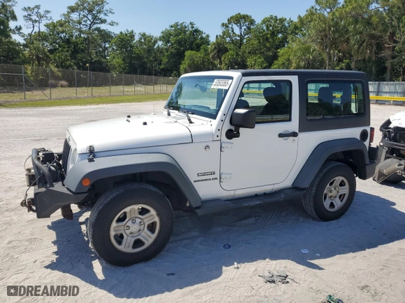 2014 Jeep Wrangler Sport with VIN 1C4AJWAG5EL162695, listed as a Copart auction lot 53503365 with 61,829 mi miles and Salvage Title. Bid and sale history available at carsss.com. Image 1.