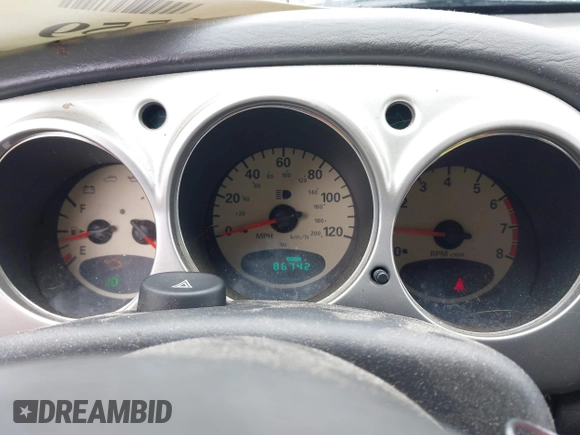 2003 Chrysler PT Cruiser Touring with VIN 3C4FY58B53T505450, listed as a IAAI auction lot 42166559 with 86,742 mi miles. Bid and sale history available at carsss.com. Image 7.