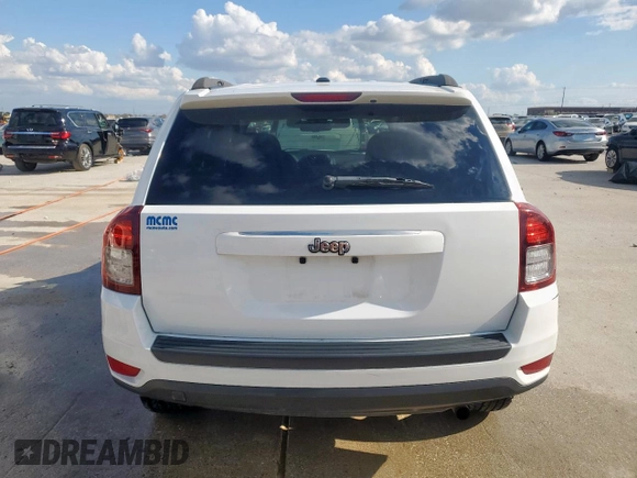 2017 Jeep Compass Sport SE with VIN 1C4NJCBA9HD123813, listed as a Copart auction lot 56534175 with 151,287 mi miles and Salvage title. Bid and sale history available at DreamBid. Image 6.